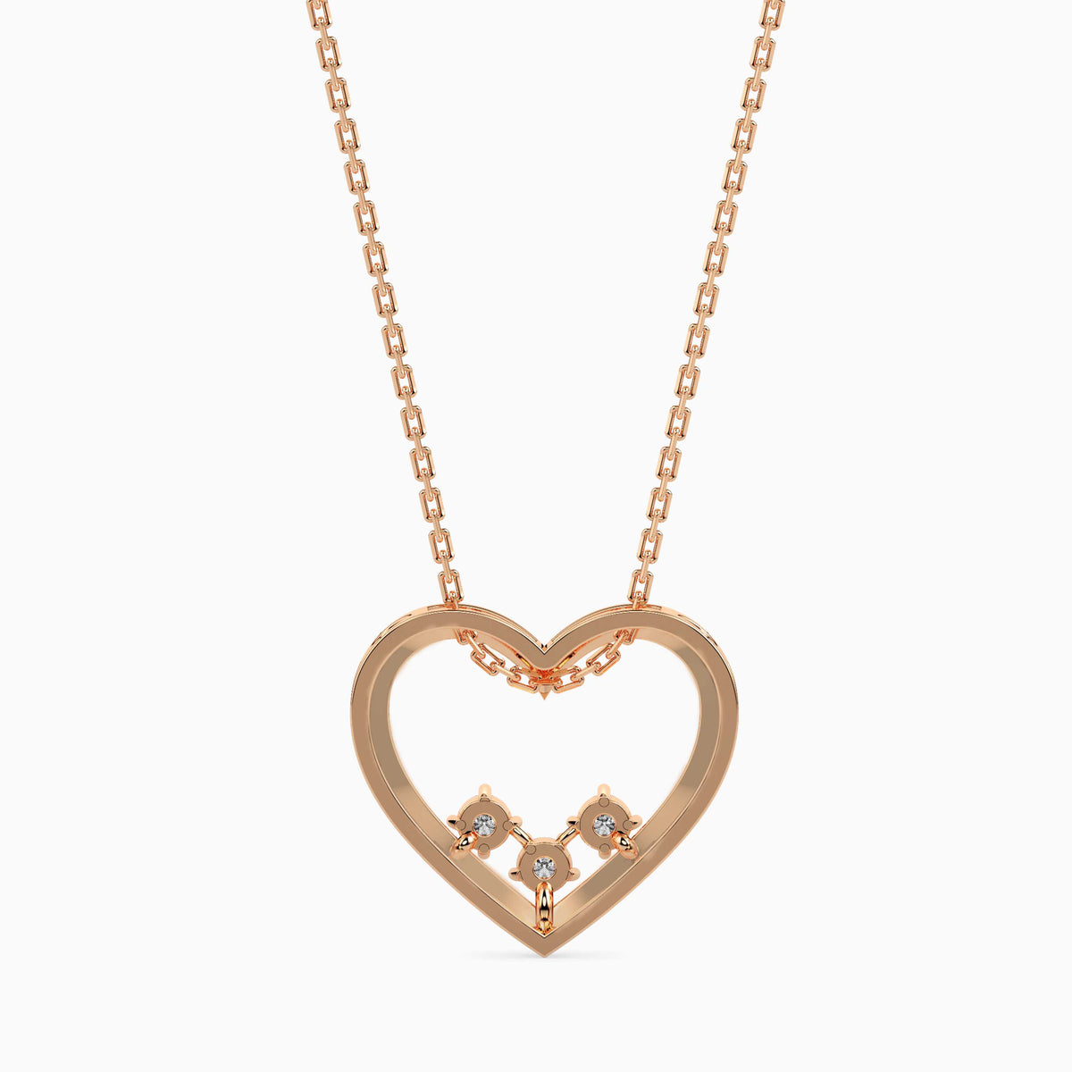 Trivara Heart Diamond Pendant