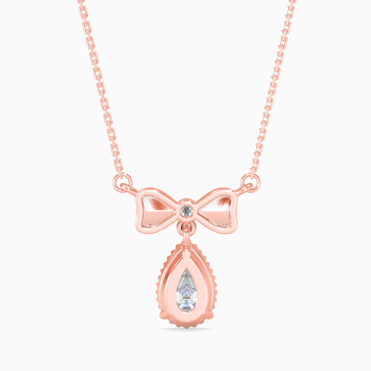 Modern Pear Diamond Solitaire Pendant