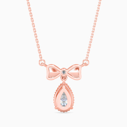 Modern Pear Diamond Solitaire Pendant