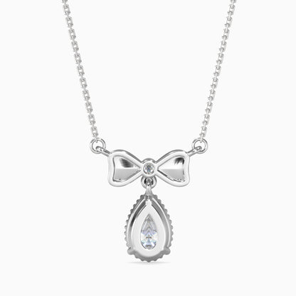 Modern Pear Diamond Solitaire Pendant