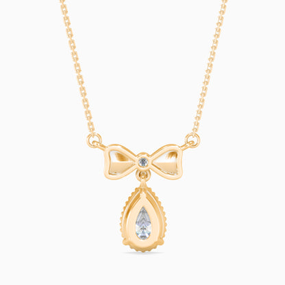 Modern Pear Diamond Solitaire Pendant