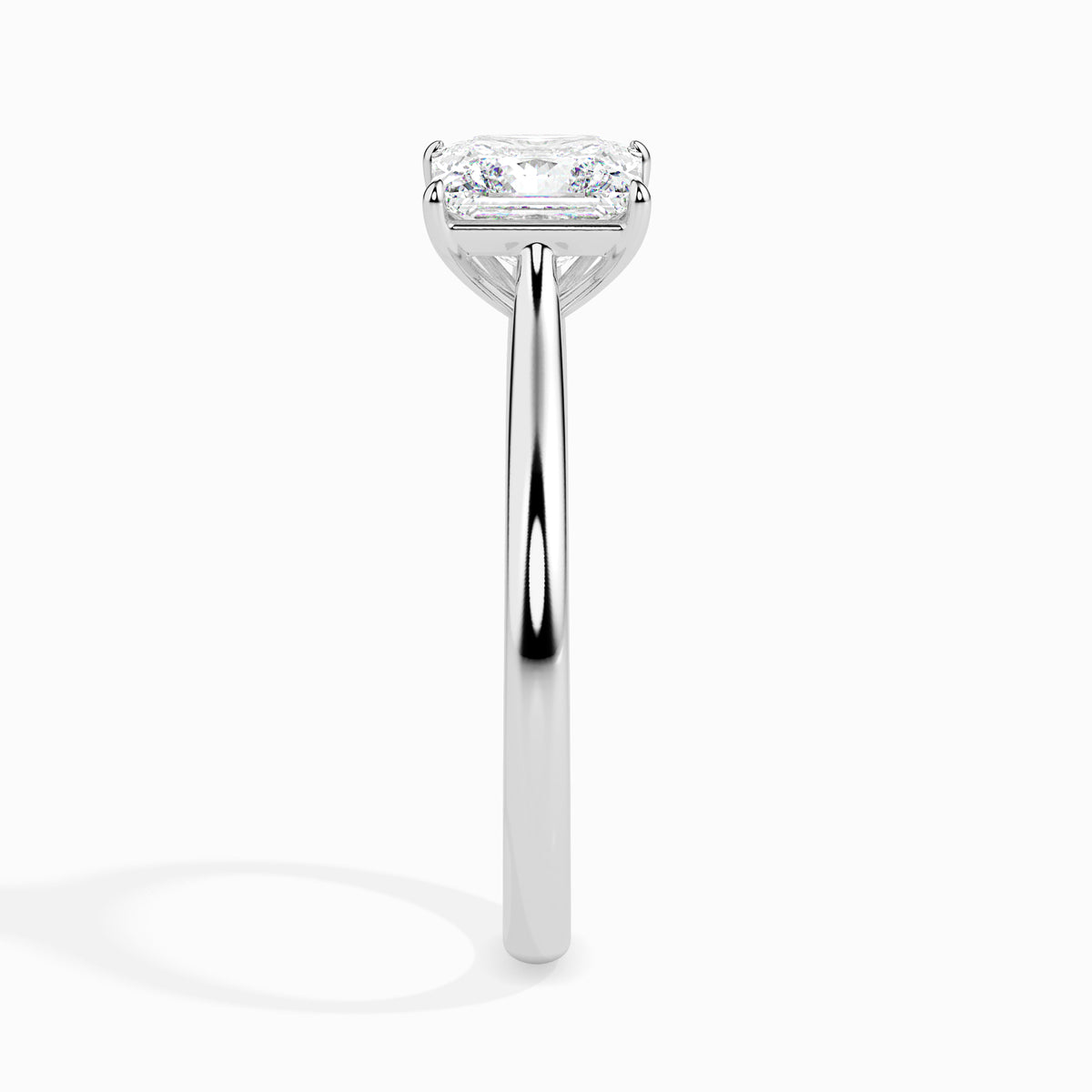 Classic Princess Solitaire Diamond Ring 0.50 To 5.00 Carat - White Gold