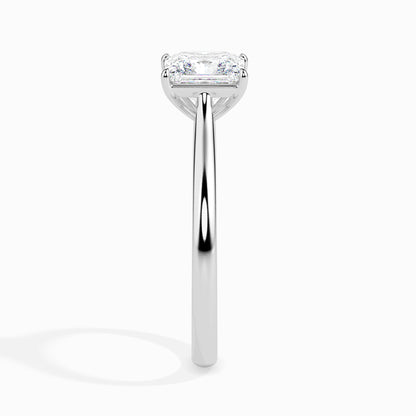 Classic Princess Solitaire Diamond Ring 0.50 To 5.00 Carat - White Gold