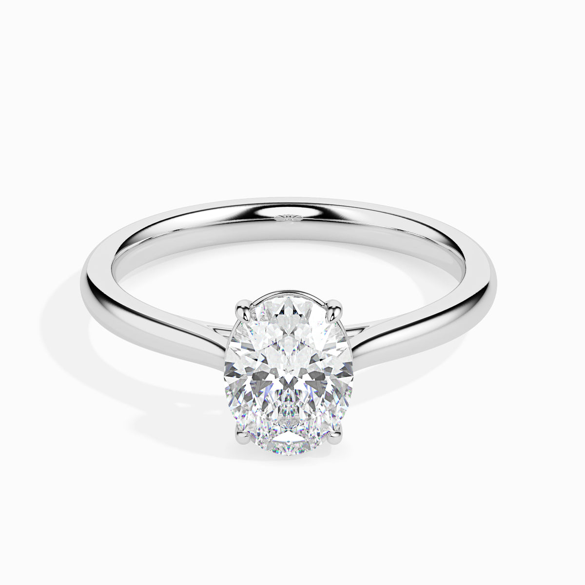 Classic Oval Solitaire Diamond Ring 0.50 To 5.00 Carat - Rose Gold