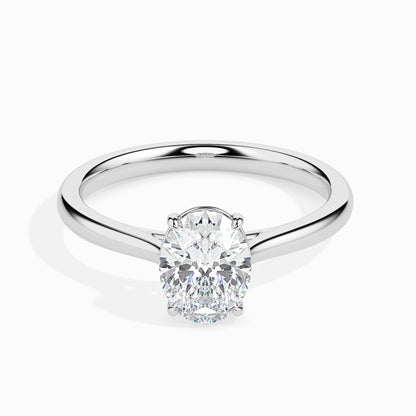 Classic Oval Solitaire Diamond Ring 0.50 To 5.00 Carat - Rose Gold
