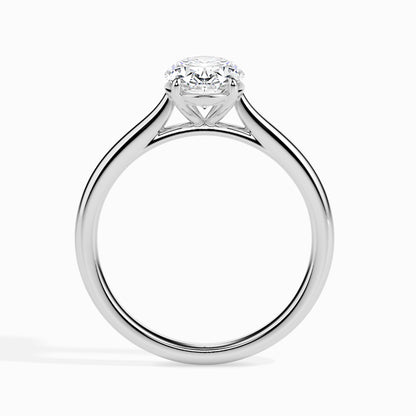 Classic Oval Solitaire Diamond Ring 0.50 To 5.00 Carat - Rose Gold