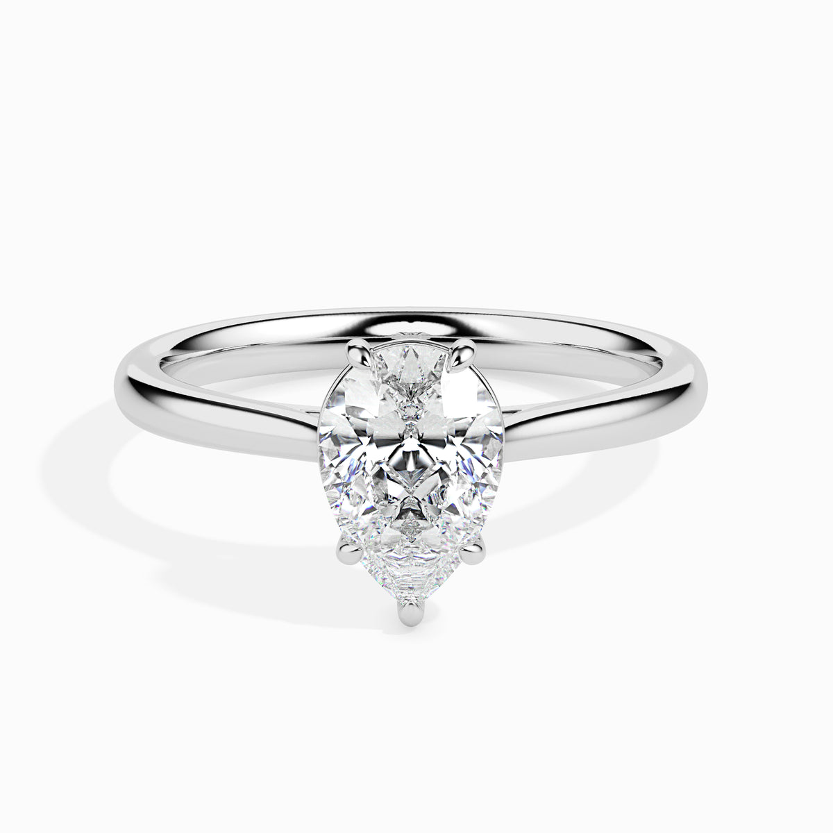 Classic Pear Solitaire Diamond Ring 0.50 To 5.00 Carat - Rose Gold