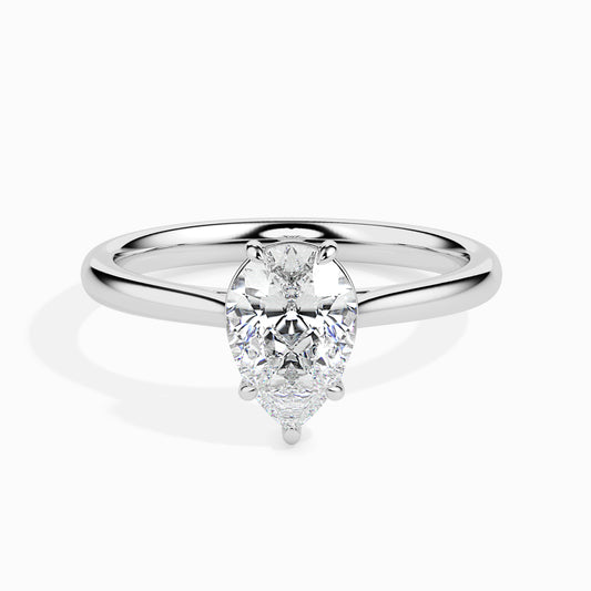 Classic Pear Solitaire Diamond Ring 0.50 To 5.00 Carat - Rose Gold