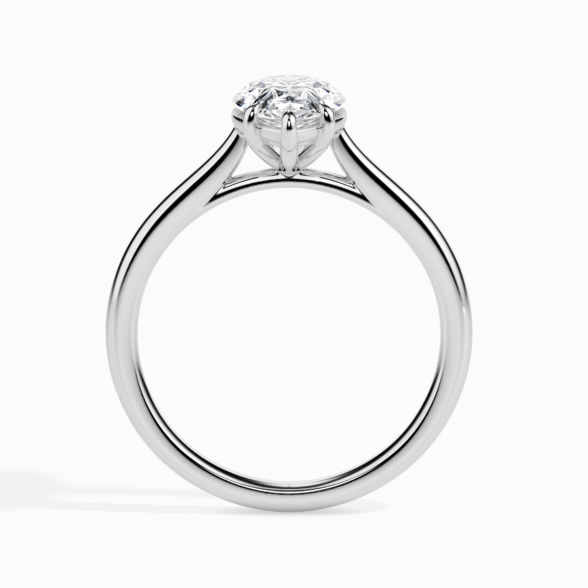 Classic Pear Solitaire Diamond Ring 0.50 To 5.00 Carat - Rose Gold