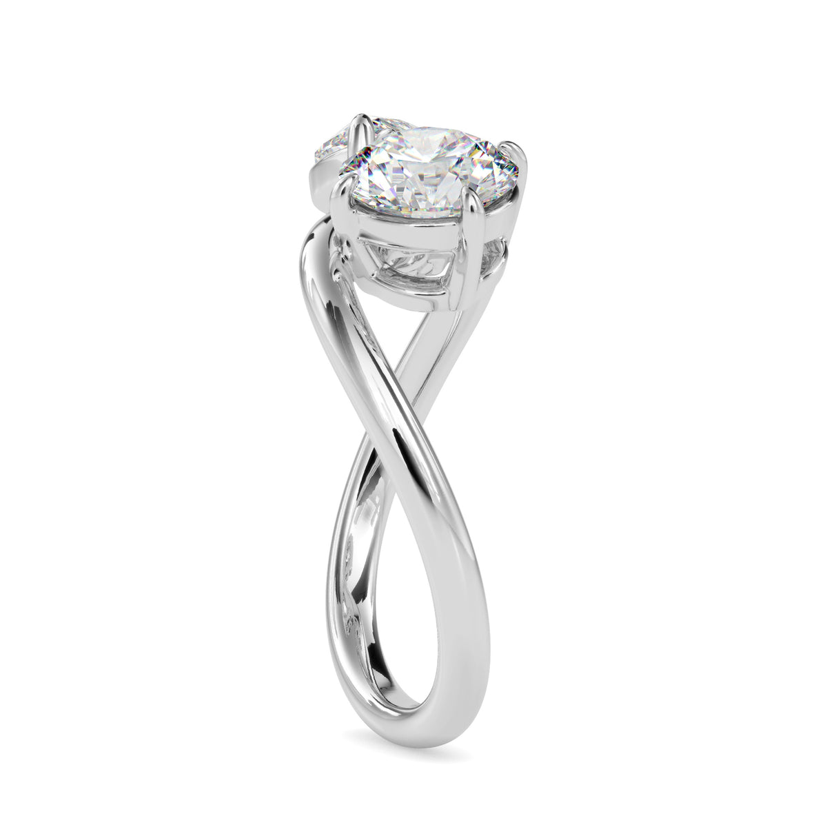 Classic Toi ET Moi Round-Pear Diamond Solitaire Ring