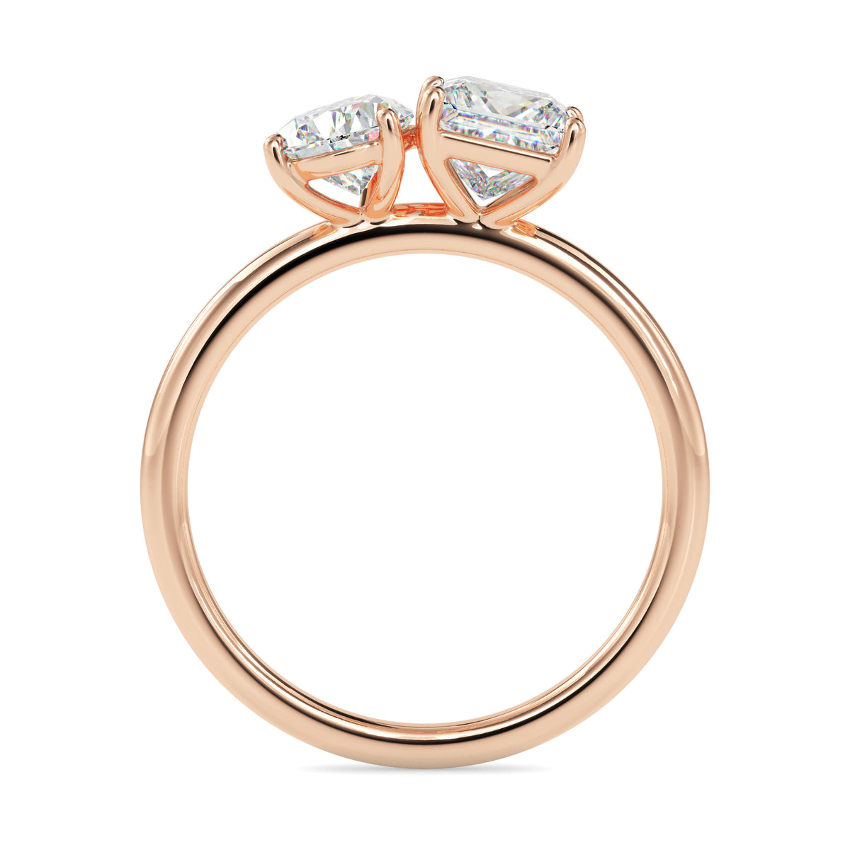 Classic Toi ET Moi Pear-Princess Diamond Solitaire Ring