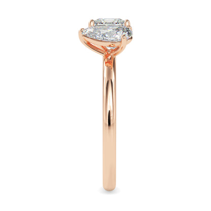 Classic Toi ET Moi Pear-Princess Diamond Solitaire Ring
