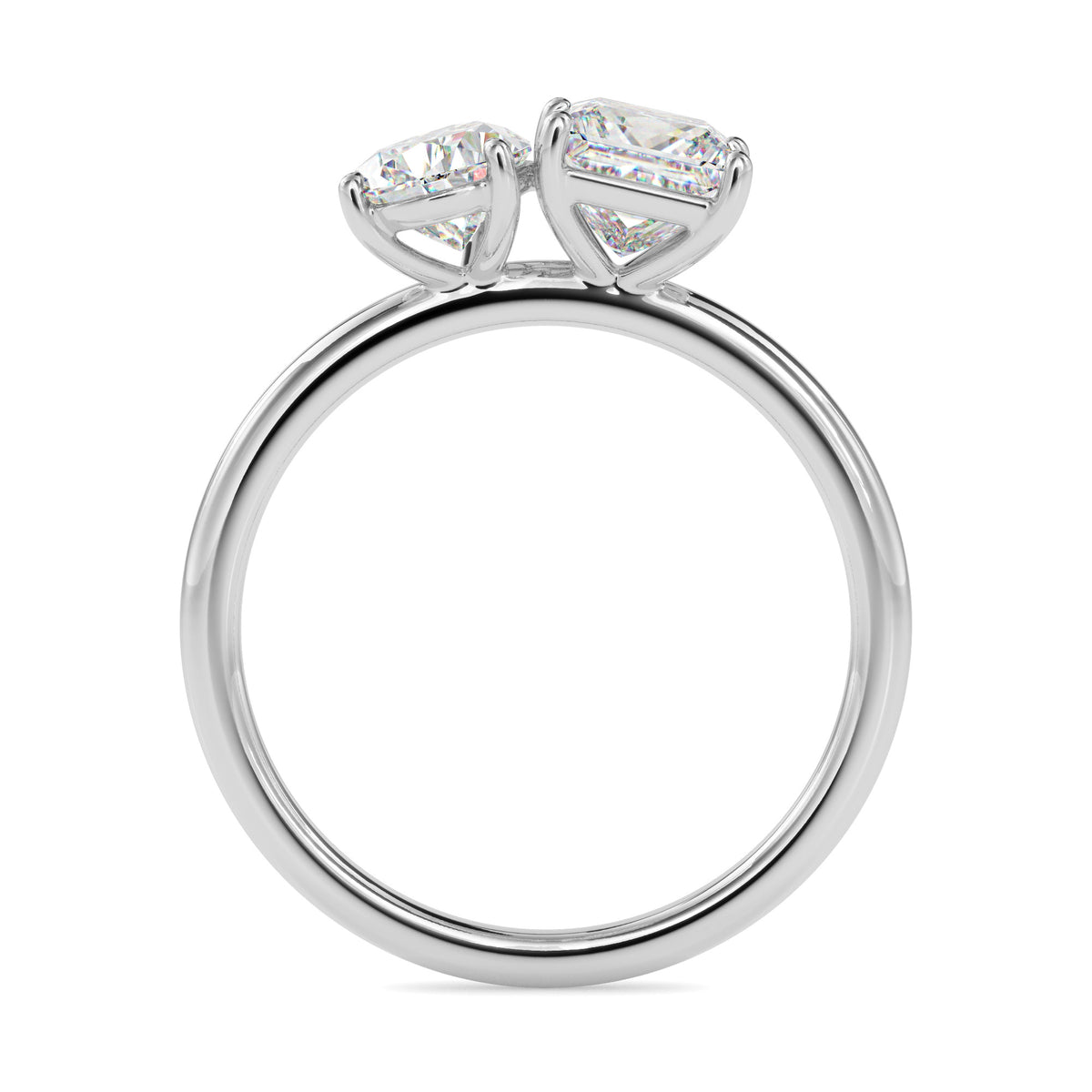 Classic Toi ET Moi Pear-Princess Diamond Solitaire Ring