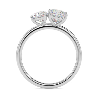 Classic Toi ET Moi Pear-Princess Diamond Solitaire Ring