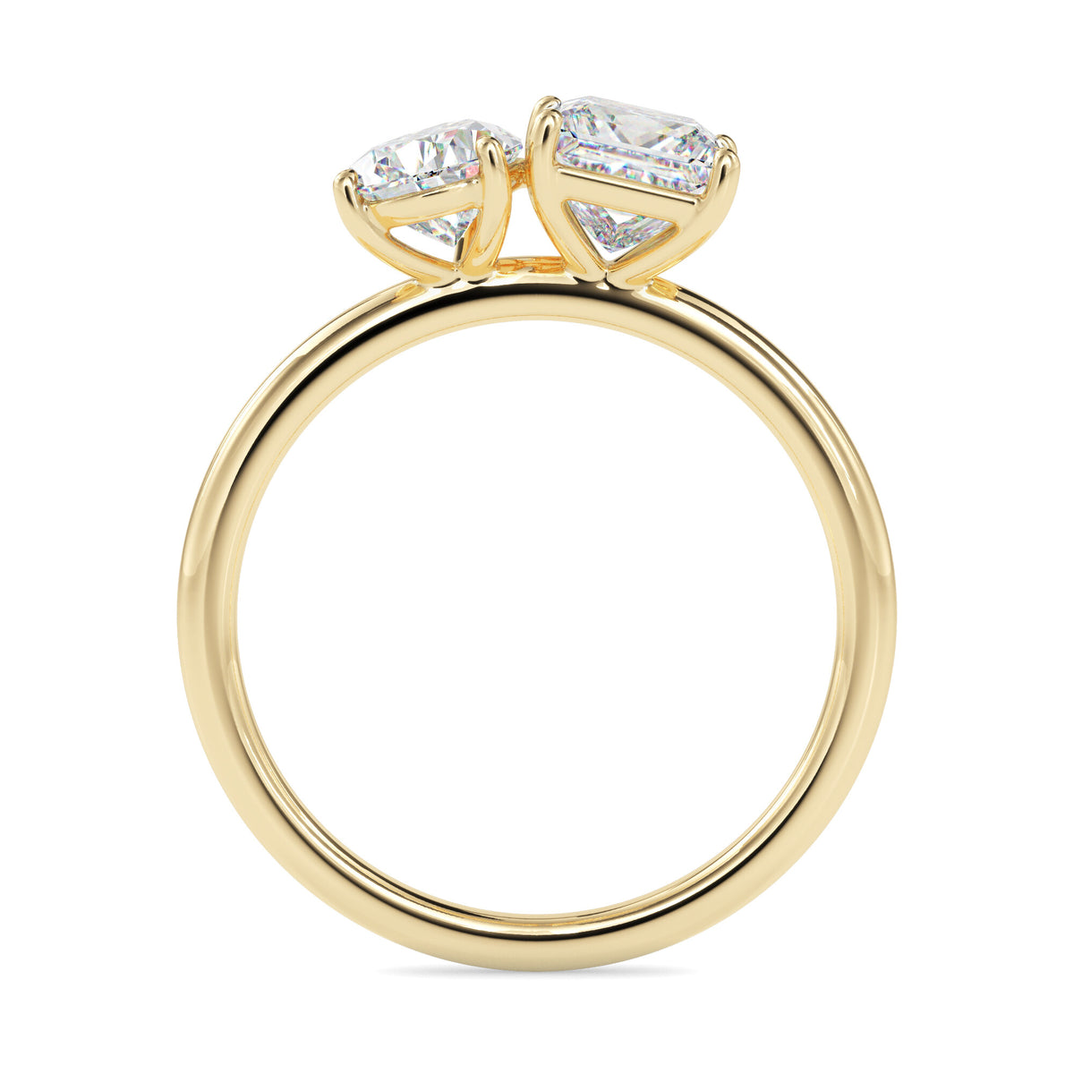 Classic Toi ET Moi Pear-Princess Diamond Solitaire Ring