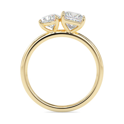 Classic Toi ET Moi Pear-Princess Diamond Solitaire Ring