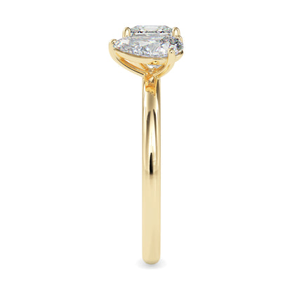 Classic Toi ET Moi Pear-Princess Diamond Solitaire Ring