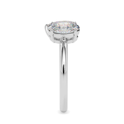 Classic Modern Toi ET Moi Oval-Pear Diamond Solitaire Ring