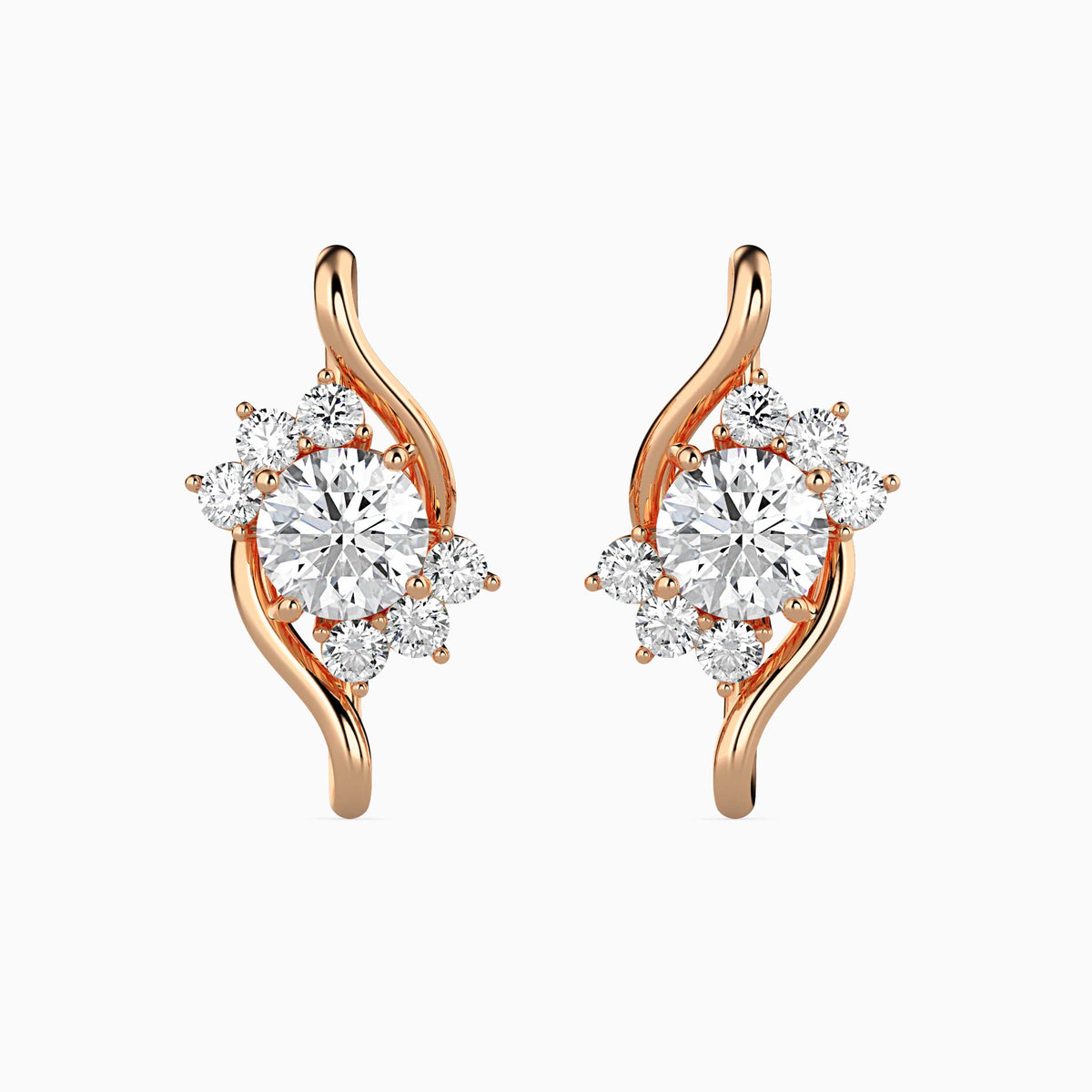 Elesie Diamond Stud Earrings