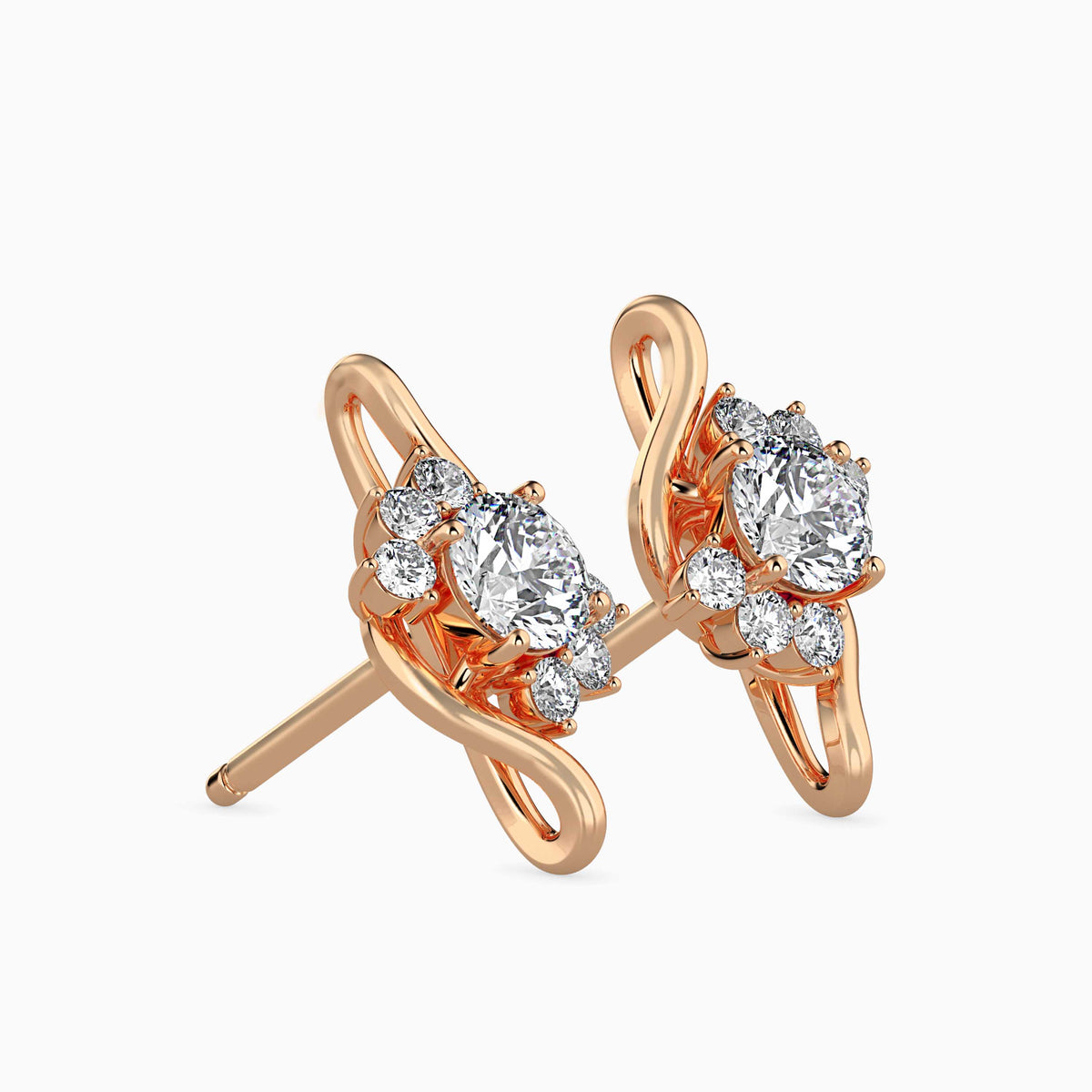 Elesie Diamond Stud Earrings