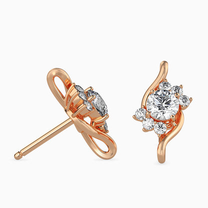 Elesie Diamond Stud Earrings