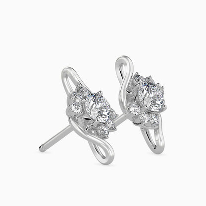 Elesie Diamond Stud Earrings
