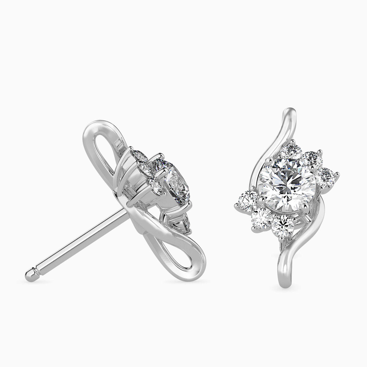 Elesie Diamond Stud Earrings