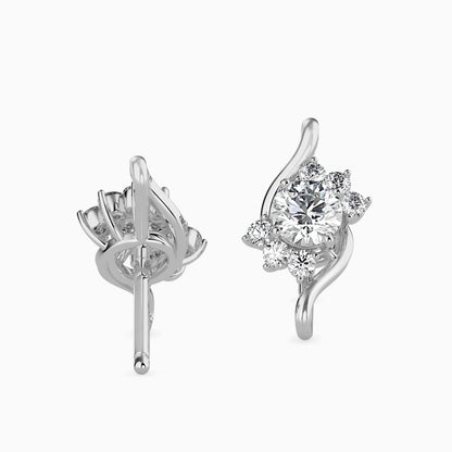 Elesie Diamond Stud Earrings
