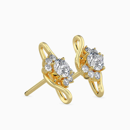 Elesie Diamond Stud Earrings