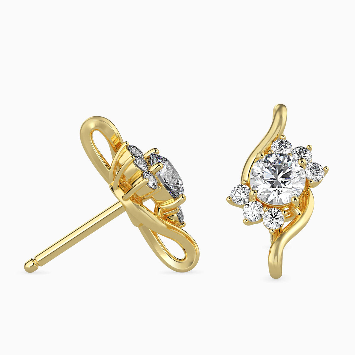 Elesie Diamond Stud Earrings