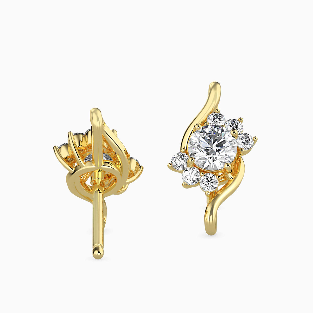 Elesie Diamond Stud Earrings