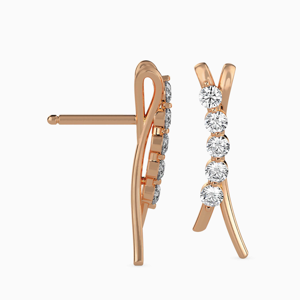 Luna Diamond Stud Earrings