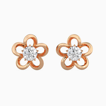Inaya Diamond Solitaire Stud Earrings