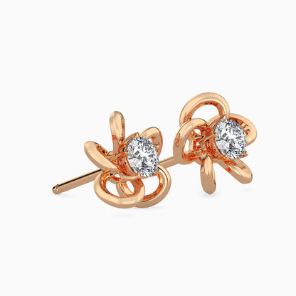 Inaya Diamond Solitaire Stud Earrings