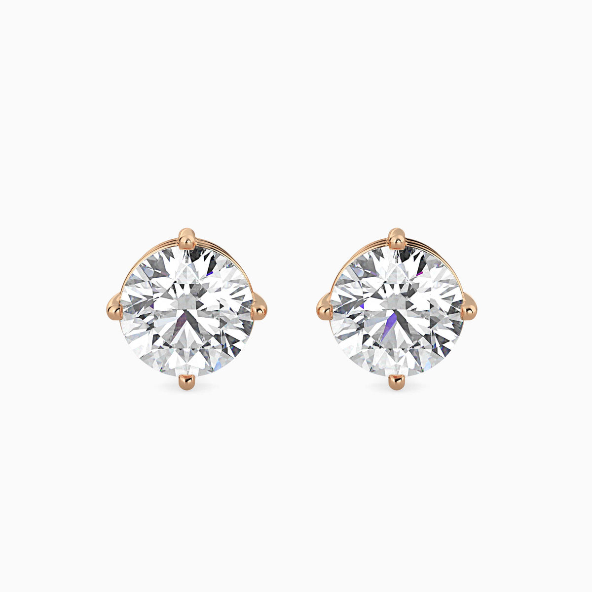 Liana Diamond Solitaire Stud Earrings