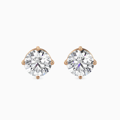 Liana Diamond Solitaire Stud Earrings