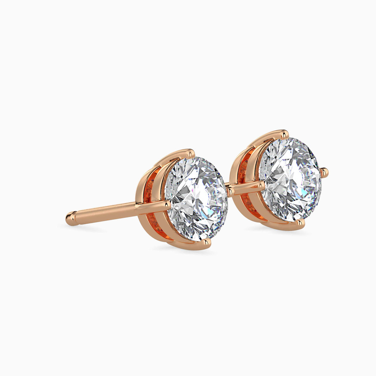Liana Diamond Solitaire Stud Earrings