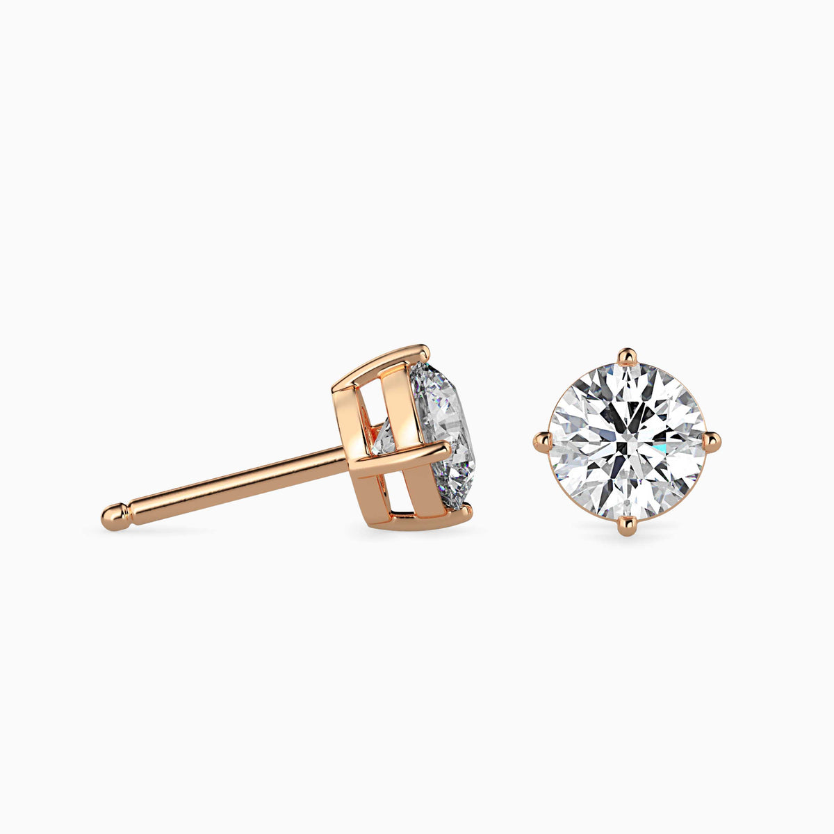 Liana Diamond Solitaire Stud Earrings