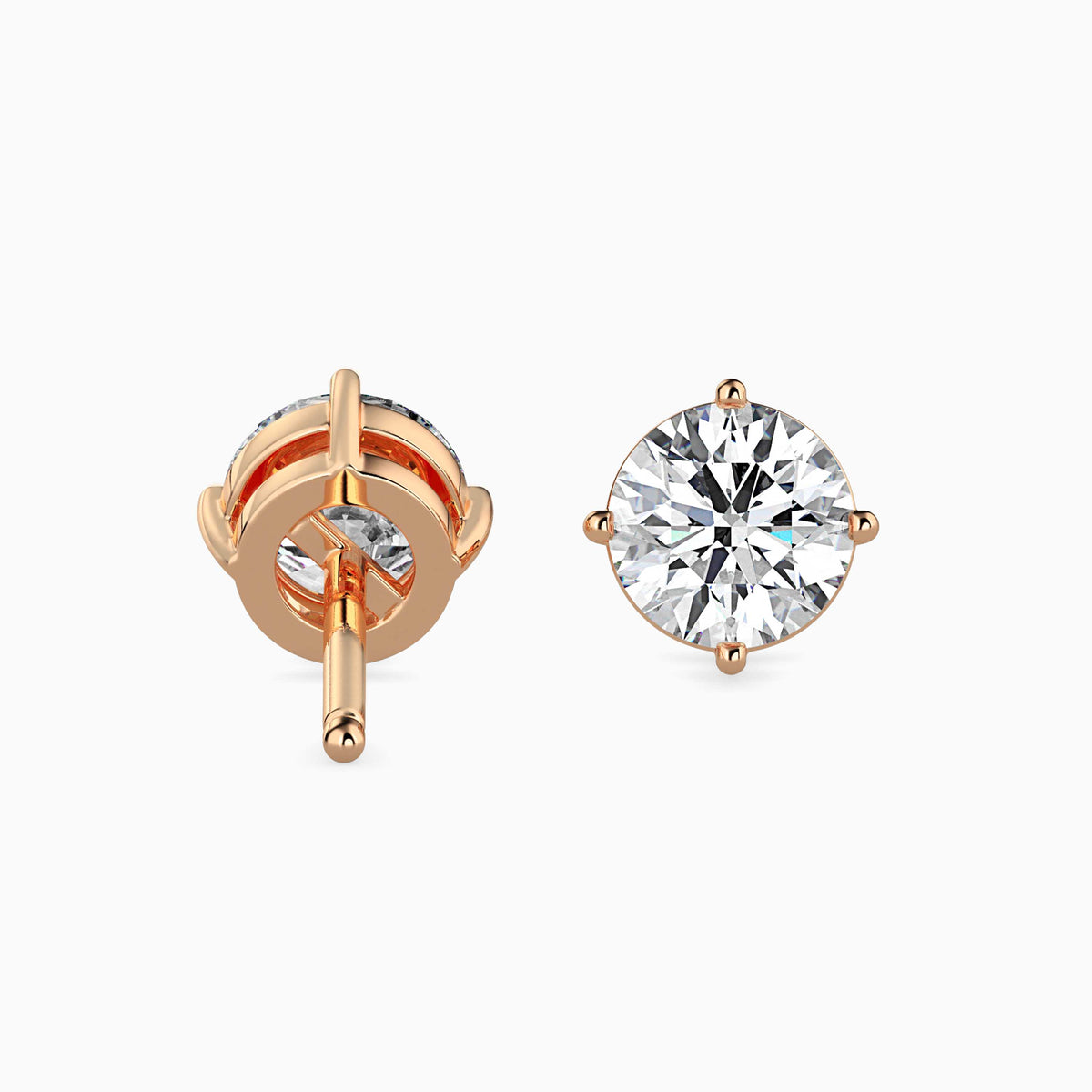 Liana Diamond Solitaire Stud Earrings