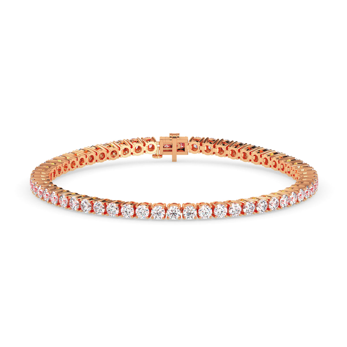 Classic Round Lab Grown Diamond Tennis Bracelet Thirty Cent Each (30 Pointer) CVD
