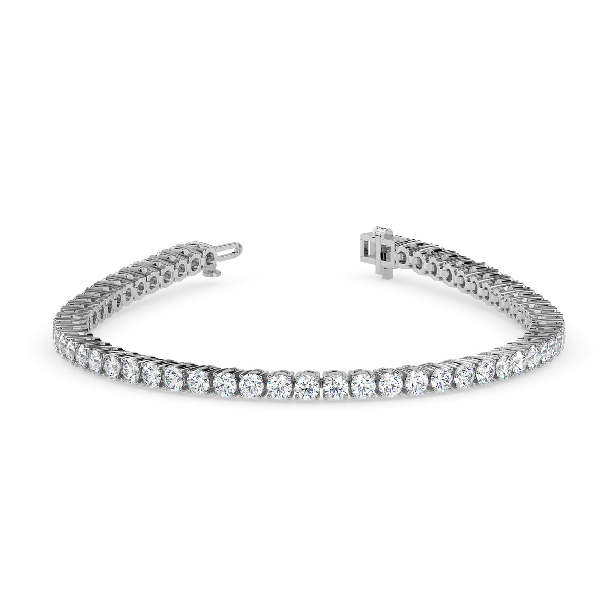 Classic Round Lab Grown Diamond Tennis Bracelet Thirty Cent Each (30 Pointer) CVD
