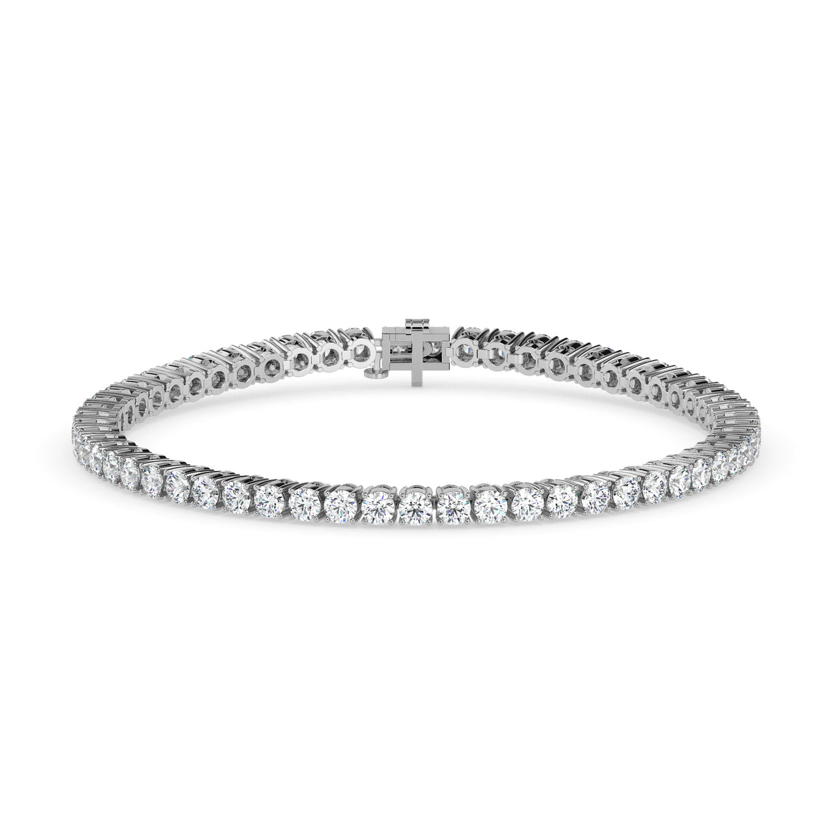 Classic Round Lab Grown Diamond Tennis Bracelet Thirty Cent Each (30 Pointer) CVD