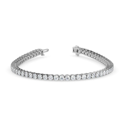 Classic Round Lab Grown Diamond Tennis Bracelet Thirty Cent Each (30 Pointer) CVD
