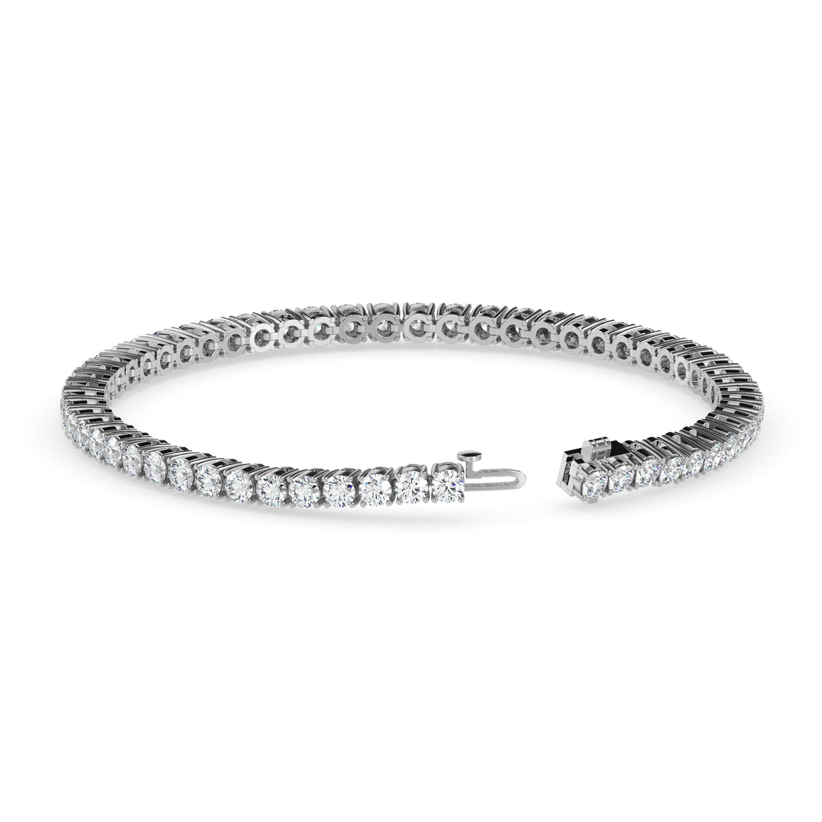 Classic Round Lab Grown Diamond Tennis Bracelet Thirty Cent Each (30 Pointer) CVD
