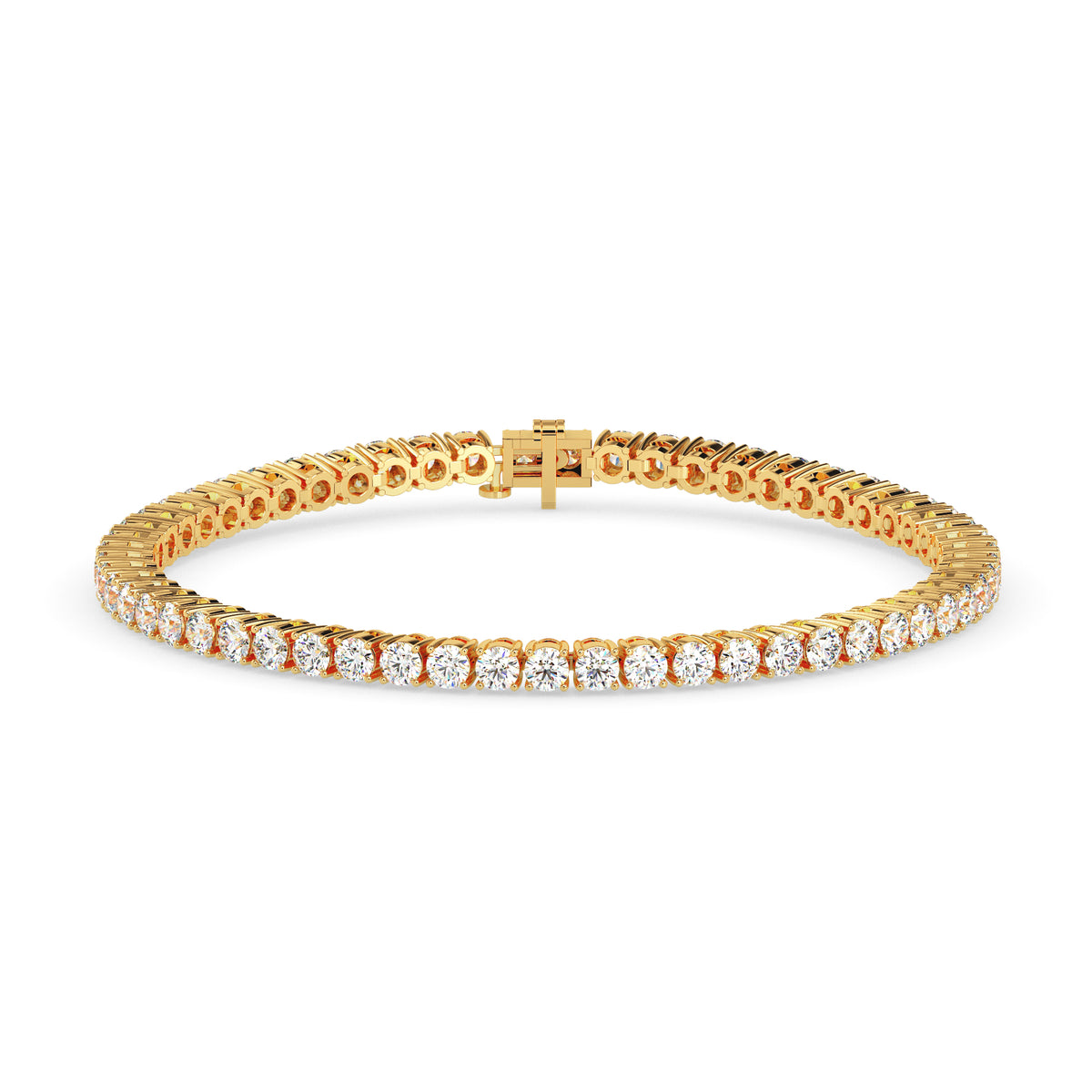 Classic Round Lab Grown Diamond Tennis Bracelet Thirty Cent Each (30 Pointer) CVD