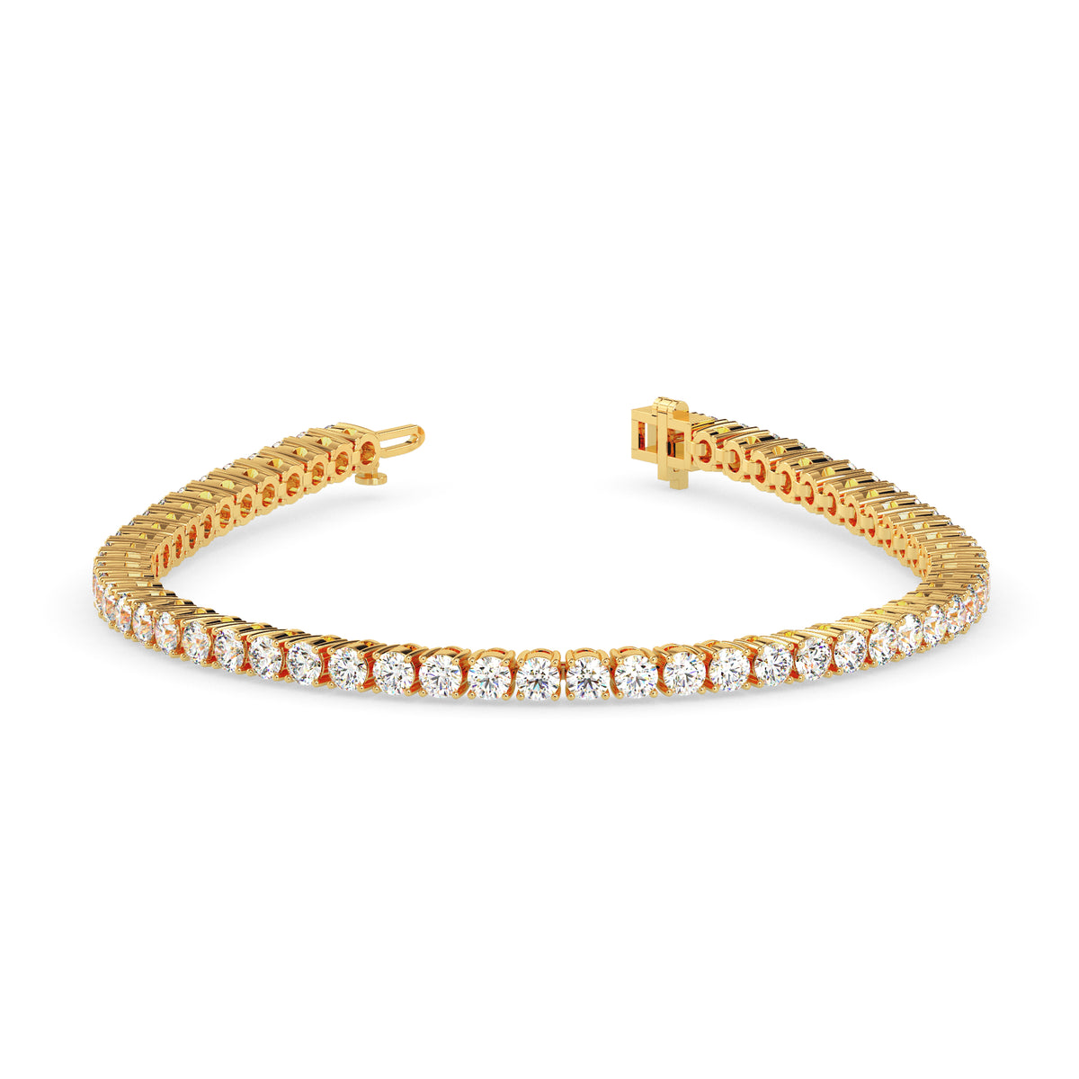 Classic Round Lab Grown Diamond Tennis Bracelet Thirty Cent Each (30 Pointer) CVD