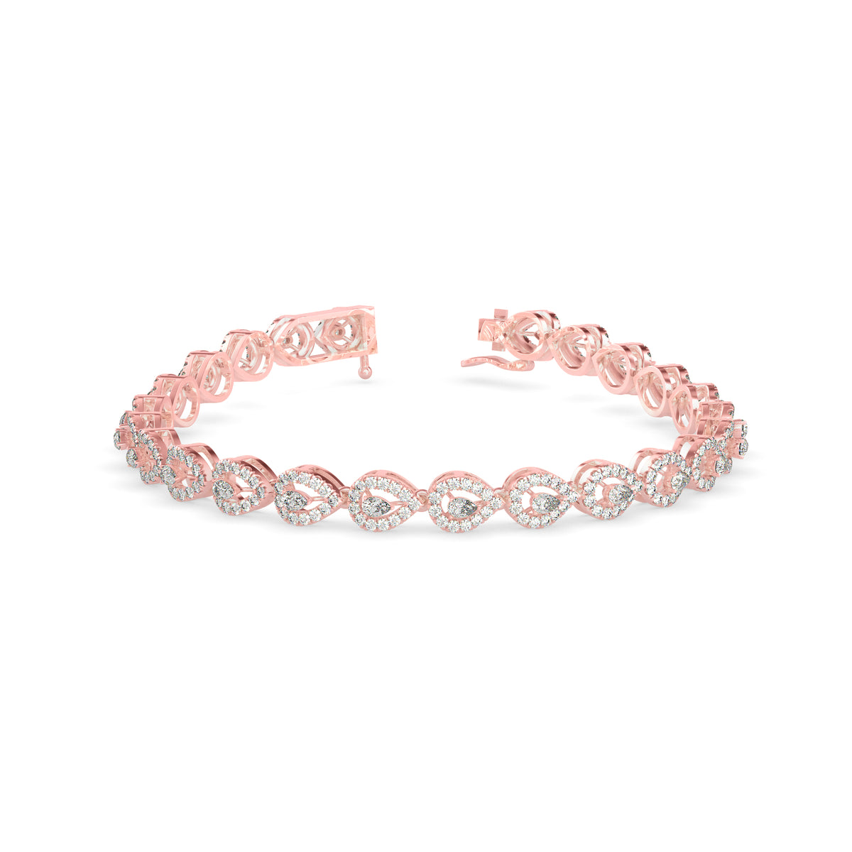classic-halo-pear-diamond-tennis-bracelet