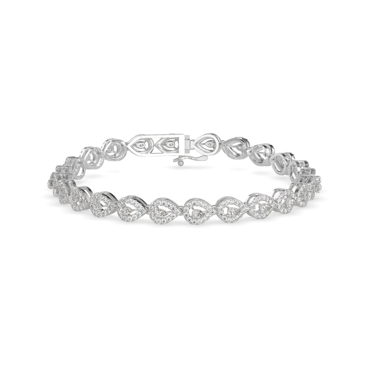 classic-halo-pear-diamond-tennis-bracelet