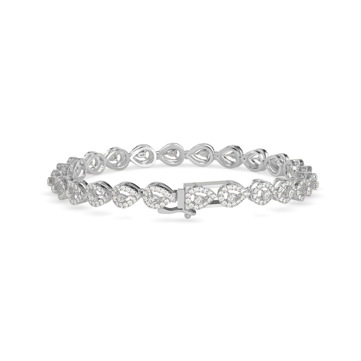 classic-halo-pear-diamond-tennis-bracelet