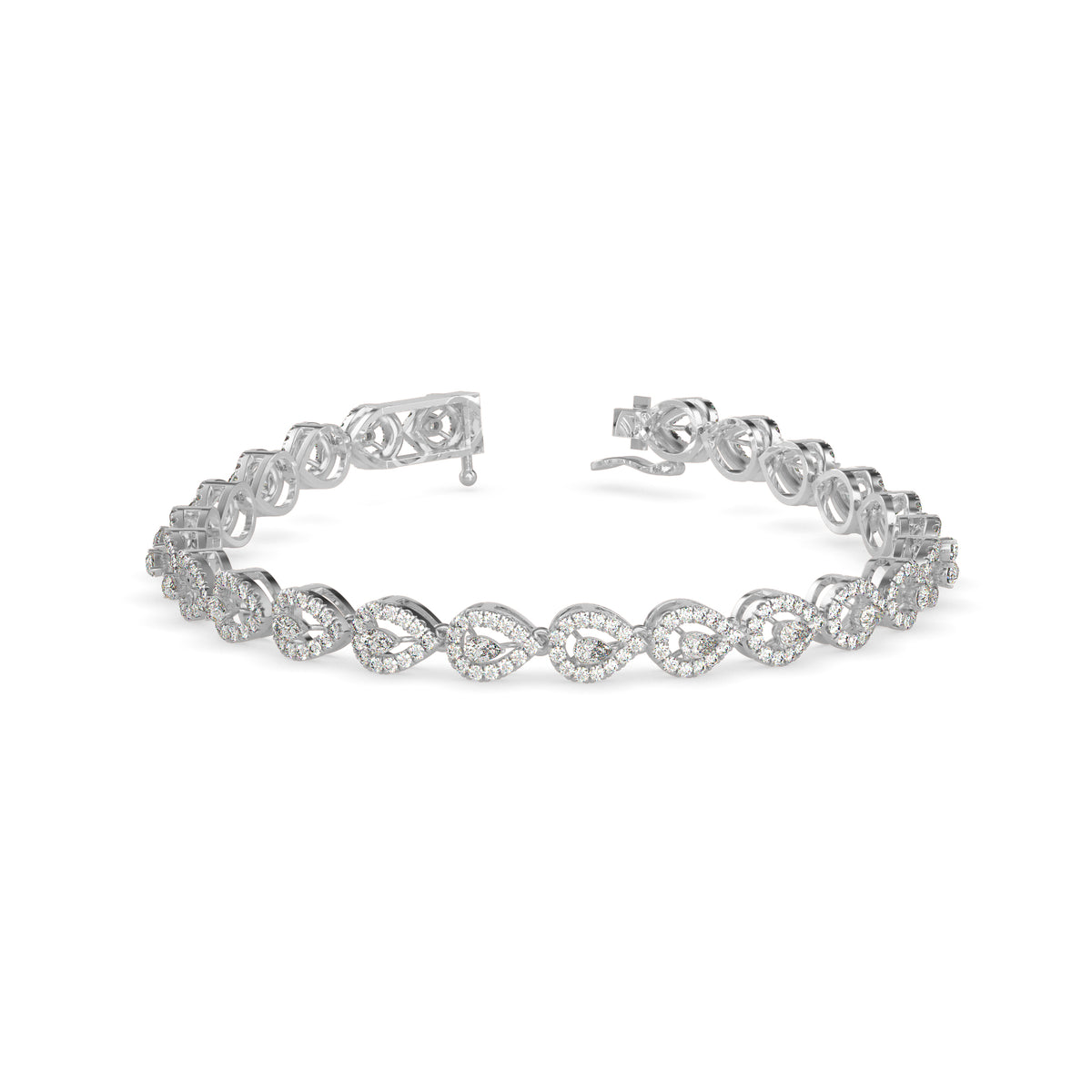 classic-halo-pear-diamond-tennis-bracelet